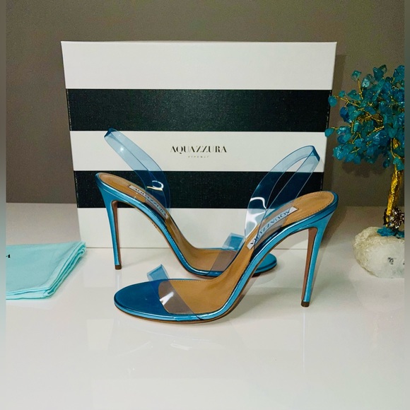 Aquazzura - So Nude PVC Slingback Sandals Ice - 37 (7) - New in Box - Picture 4 of 16